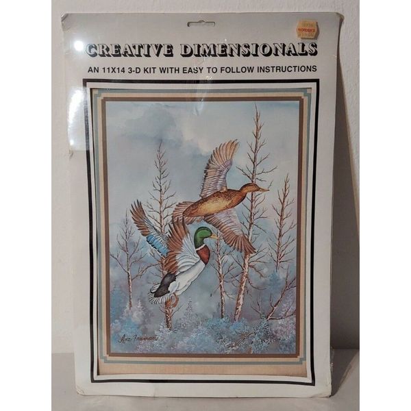 Creative Dimensionals Paper Craft Kit Poster Painting DYI Ducks Decoy 11x14 3-D