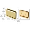CRL PPH01BR Polished Brass Prima 01 Series Top or Bottom Mount Hinge