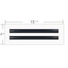 12" Linear Slot Diffuser - (2 Slot) Double Slot - White Decorative Air Vent - Mo