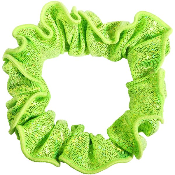 Snowflake Designs Sparkle Hair Scrunchie - Lime Green