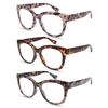 Dolarosey 3 Pack Oversized Reading Glasses Blue Light Blocking Large Frame Computer Womens mens Reader With Spring Hinge (3.0)