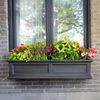 Mayne Fairfield 4-Foot Window Box – Self-Watering, Weather-Resistant Planter for Flowers – Durable Design for Outdoor Use, Perfect for Windows