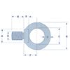 7/8" 2 Ton Self Colour Collar Lifting Eyebolt to BS529