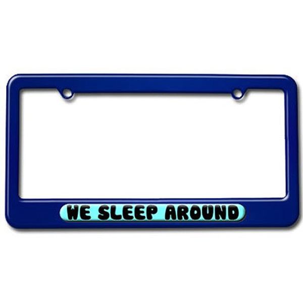 GRAPHICS & MORE We Sleep Around - Camping License Plate Tag Frame