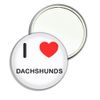I Love Dachshunds - 55mm Round Compact Mirror
