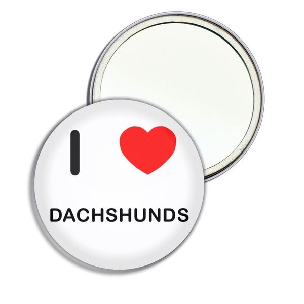 I Love Dachshunds - 55mm Round Compact Mirror