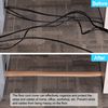 sourcing map 5.9ft Floor Cord Cover PVC Cable Protector 0.4"W x 0.24"H Cable Management Light Brown