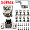 50Pack 1-3/8" Overlay Soft Close Cabinet Door Hinges Face Frame Compact Hinges