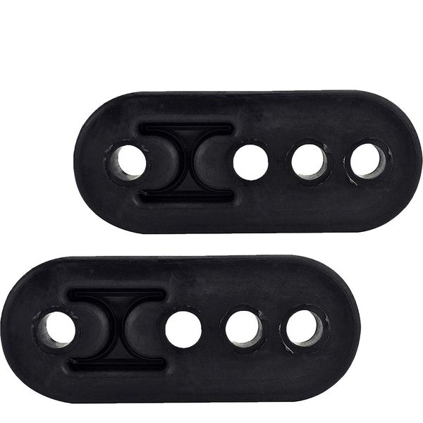 2 PCS Rubber Exhaust Tail Pipe Mount Brackets Hanger Insulator 4 Holes Universal