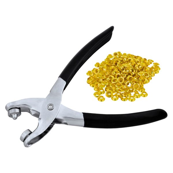 Rolson 20844 Eyelet Pliers with 100 pc Eyelets