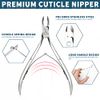 Armiz Cuticle Cutter Stainless Steel Professional Cuticle Nipper for Manicure and Pedicure - Cuticle Remover Tool (Silver) with 0.25-inch Sharp Blade to Trim Tough Cuticles, Dead Skin, and Hangnails