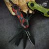 munkees 14-IN-1 Multi-functional Tool, Portable, Foldable, Blade, Versatile Tool, For Outdoors, Disaster Prevention, Work, Camping, Climbing, Red