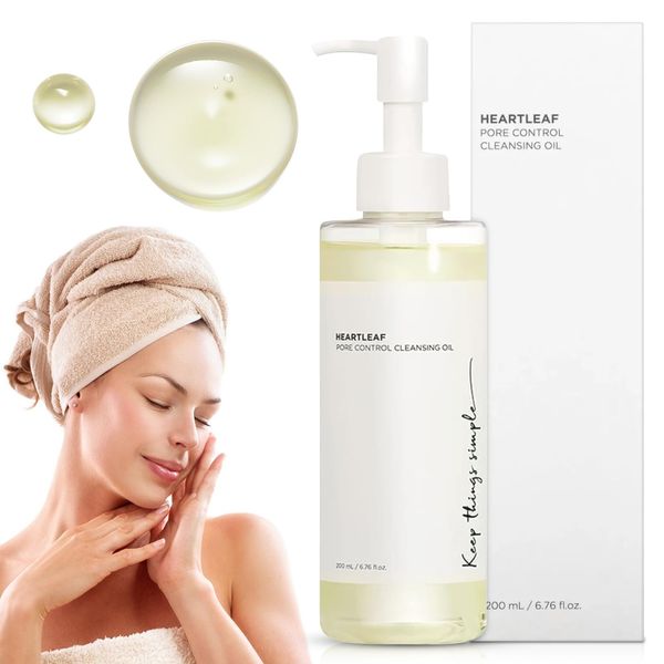 TECHEEL Heartleaf Cleansing Oil Cleanser 200 ml Replenishing Cleansing Oil Reinigungsöl Gesicht Cleansing Soothing Oil Für die Reinigung der Haut am Tag.