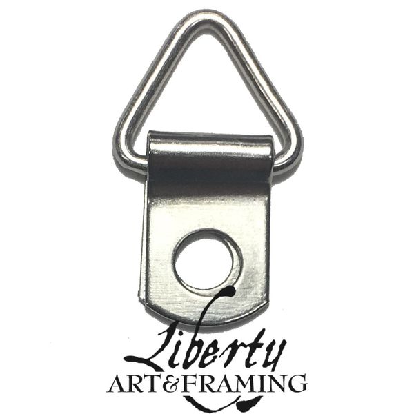 (SMALL) Picture Frame Triangle Strap D-Ring Hangers 100/pk with #6 x 3/8" Screws