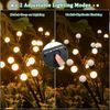 4PCS 8Pack Solar Firefly 64LED Lights Garden Solar Lights for Outside Waterproof