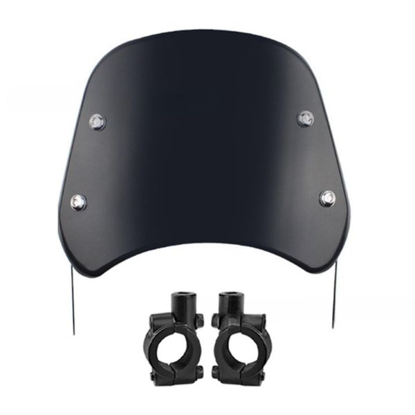 Akaaka Motorcycle Windshield Windshield Universal Screen Handlebar Fixed for Cowl