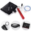 6 Packs Mini Zipper Toiletry Bag, Clear Mesh Zipper Cosmetic Small Purse Black Nylon Waterproof Small Purse Makeup Bag for Women, Portable Office Stationery Pouch.