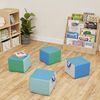 ECR4Kids SoftZone Children's Cozy Cubes, Flexible Seating, Contemporary, 4-Pack