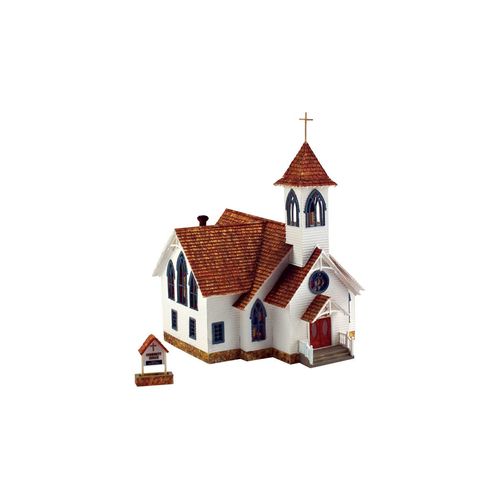 Built-N-Ready Community Church HO Woodland Scenics