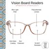 OPTIMUM OPTICAL Blue Light Filtering Scratch-Resistant Lens Rectangular Frame Magnifying Reading Glasses - Vision Board, +1.50