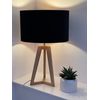 Black Velvet Brushed Copper Oval Lampshade