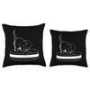 Robot Vacuum Cleaner With Cat I Kitten Vacuum Cleaner Robot Throw Pillow