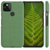 kwmobile Fabric Case Compatible with Google Pixel 5 - Case Hard Protective Phone Cover with Material Texture - Green