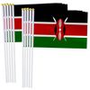 25 Pack Kenya Handheld Small Flag,Mini Kenyan Hand Held Miniature Stick Decor