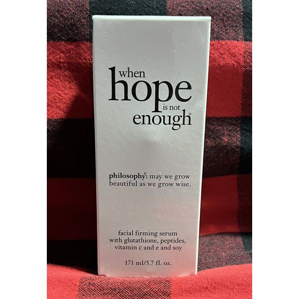 Philosophy WHEN HOPE IS NOT ENOUGH FIRMING FACIAL SERUM 5.7 JUMBO SIZE AMAZING