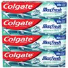 Max Fresh Whitening Toothpaste with Mini Strips, Clean Mint Toothpaste for Ba...