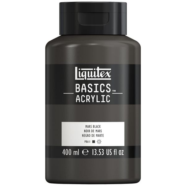 LIQUITEX Basics Acrylic Paint, Mars Black, 400 ml Bottle