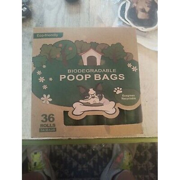 Eco Friendly Poop Bags, Biodegradable 36 Rolls 540 Bags