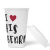 JUNIWORDS To-Go Mug with Lid I Love His Beard