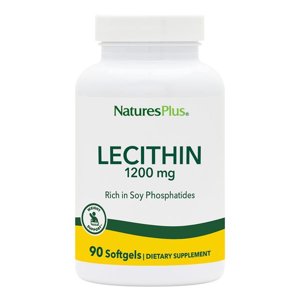 NaturesPlus Lecithin - 1200 mg, 90 Softgels - Rich in Soy Phosphatides - Gluten Free - 90 Servings