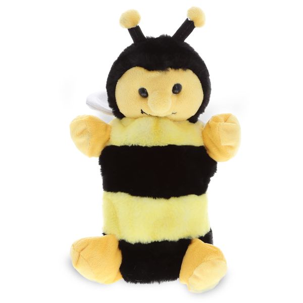 DolliBu Honeybee Plush Hand Puppet - Soft Bee Puppet Stuffed Animal Hand Puppet Toy, Perfect for Puppet Show Games, Puppet Theater Show for Kids, Toddlers, Cute Puppets for Educational Toy - 10 Inch