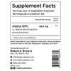 Alpha GPC Choline Supplement 600mg – 120 Vegetable Capsules