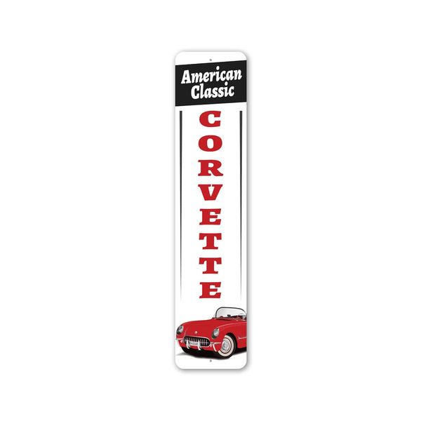 American Classic Corvette Sign - 4 x 18