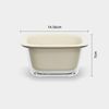 ZASA Draining Bowl, Double Wall Structure, Square Colander, Vegetable Colander, Colander, Colander, Plastic Container, Colander, Colander, Colander, Colander, Yogurt, Colander, Container, Plastic