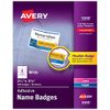 Avery Flexible Name Tag Stickers, White Rectangle Labels, 400 Removable Name Badges, 2-1/3" x 3-3/8" (5395)