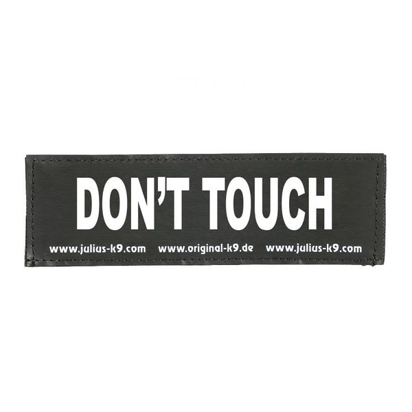 Interchangeable Patches, 1 pair, DON'T TOUCH, Size: Small, Black