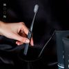 Moon Toothbrushes, Soft Bristle, White and Black Sleek Toothbrushes, 2 Pack