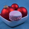 Peppermint Macaron Christmas Ornament