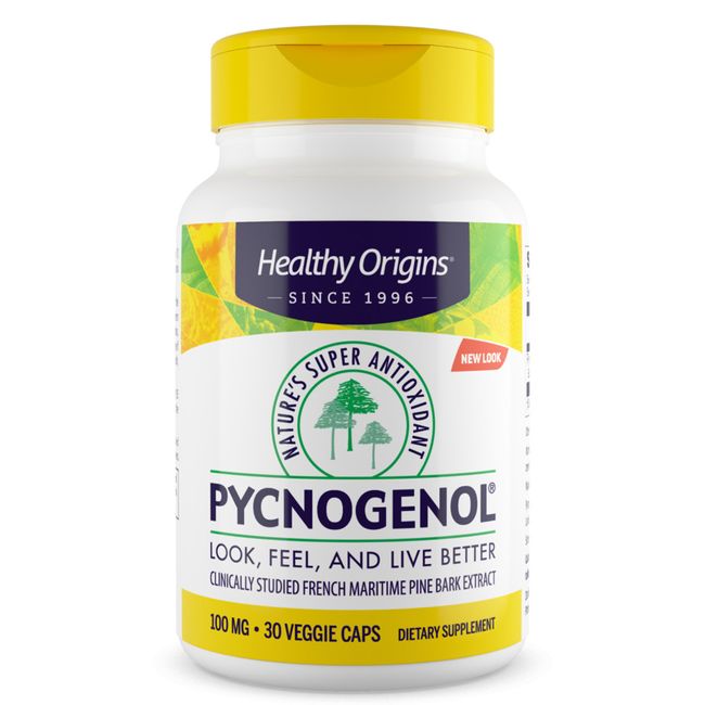 Healthy Origins Pycnogenol French Pine Bark Extract 100mg 30 Veggie Capsules