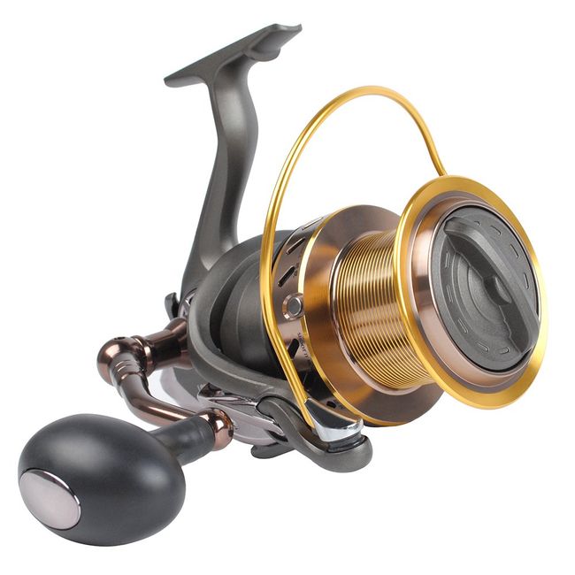 Dr.Fish Long Shot 12000 Spinning Reel, Saltwater Fishing Reel for Surf Fishing, 13+1 BBS, 48LB Max Drag, Ultra High Capacity, Heavy Duty Surf Casting Offshore Trolling Reel Catfish Reel