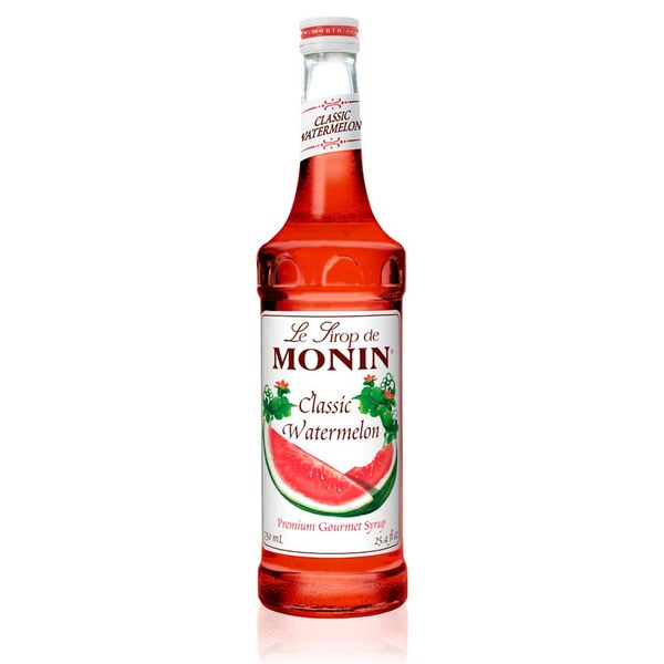 Monin - Classic Watermelon Syrup, Juicy and Sweet, Great for Sodas and Lemonades, Gluten-Free, Non-GMO (750 ml)