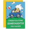 Granddaughter Driving Test Pass Congratulations Card - Medium Sized Card