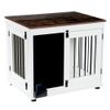 Pet dog wooden kennel 2 doors  Storage table Doodle with function