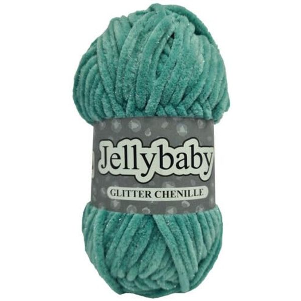 Cygnet JELLYBABY Glitter Chenille Chunky Knitting Crochet/Yarn - 100g Ball (Spring Green - 022)