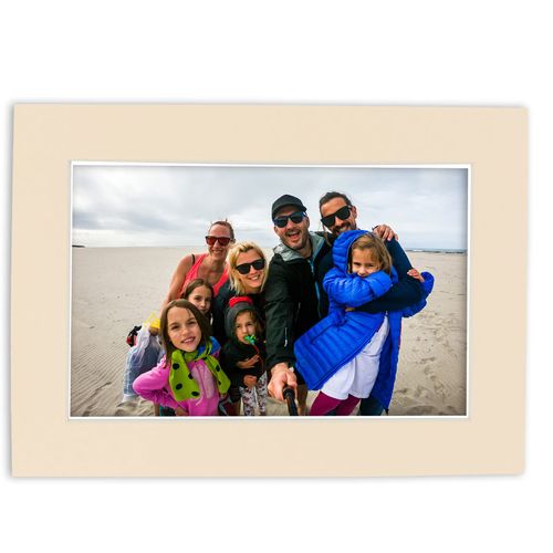 5x7 Mat Bevel Cut for 4x6 Photos - Acid Free Cream Precut Matboard - For Pictures, Photos, Framing - 4-ply Thickness