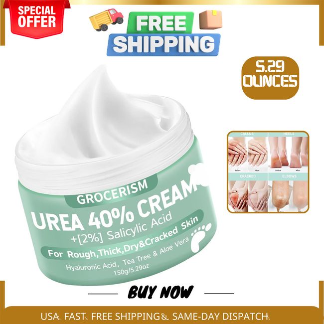 Grocerism Urea Cream 40 Percent For Feet Plus 2% Salicylic Acid 5.29 oz ||-US...